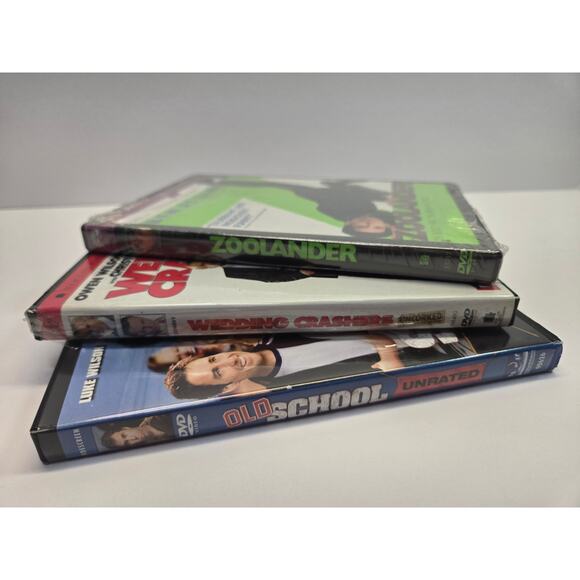 Funny DVD Bundle Sealed Zoolander | Wedding Crashers |  Old School | 3 Movie Lot - Picture 3 of 3